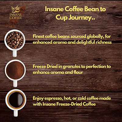 Insane Coffee Freeze Dried French Vanilla 50 Grams