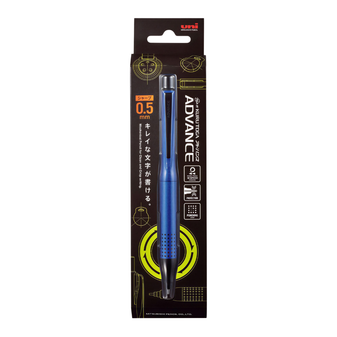 Mitsubishi Pencil | Mechanical Pencil | 0.5mm | Kurutoga Advance | M5-1030 1P | Navy