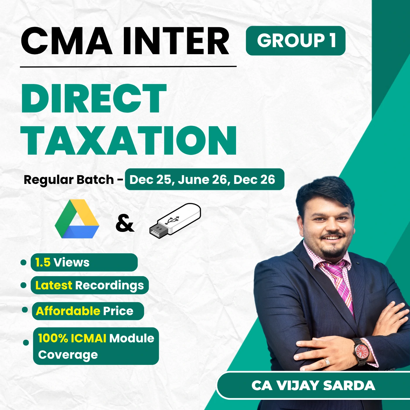 CMA Inter Direct Taxation (Group 1) By CA Vijay Sarda