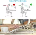 POR 1659 My Buddy K Portable Laptop Metal Stand – Silver | 1 Year Warranty