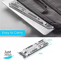 POR 1659 My Buddy K Portable Laptop Metal Stand – Silver | 1 Year Warranty