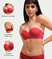 Enamor Strapless Multiway Styling Padded Wired Medium Coverage T-Shirt Bra F074