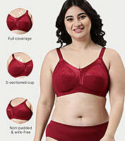 Enamor Innovations Fabcool M-Frame Side Shaper Panel Women's Cotton Everyday Bra - Non Padded, Wirefree, Full Coverage A014
