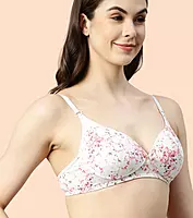 Enamor Medium Coverage, Wirefree F023 Perfect Plunge Women T-Shirt Lightly Padded Bra