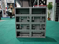Small square MS GI outdoor LED cabinet 640 x 640 mm, 320 x 160 modules, back service – Lumina