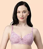 Enamor Medium Coverage, Wirefree F023 Perfect Plunge Women T-Shirt Lightly Padded Bra
