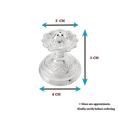 Silver Agarbatti Stand Lotus Design Incense Sticks Holder