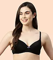 Enamor Medium Coverage, Wirefree F023 Perfect Plunge Women T-Shirt Lightly Padded Bra