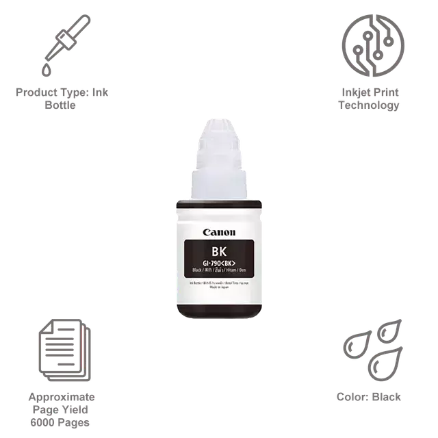 CANON-INK BOTTLE-GI-790 BLACK