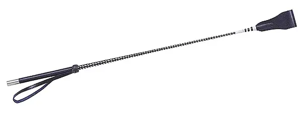 Fleck Jumping Bat Whips - Lacquered Linen, Leather Grip - 60CM (Black)