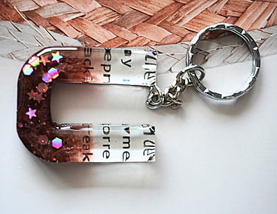 'U' EPISTOLARIAN LETTER KEYCHAIN 'U' EPISTOLARIAN LETTER KEYCHAIN
