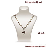 Silver Tied Tulsi Mala with Rudraksham Pendant