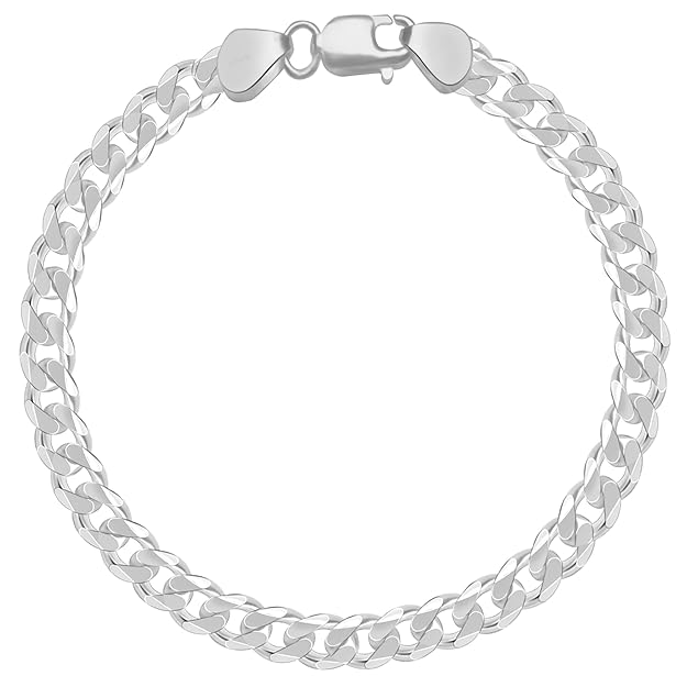 925 Sterling Silver Plating Bracelet | Gift for Men and Boys | With Certificate of Authenticity and 925
