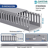 25mm X 25mm X 100cm PVC FRLS Cable Tray