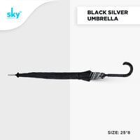 25*8 Black Silver Umbrella (6pcs Pack) 25*8 Black Silver Umbrella (6pcs Pack)