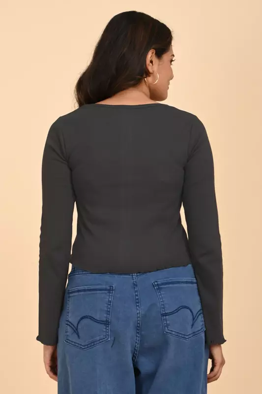 Women's Bell Sleeve Crop Top