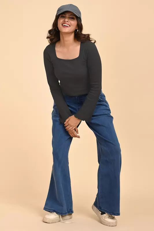 Women's Bell Sleeve Crop Top