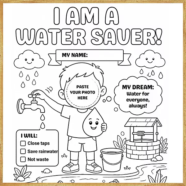 I Am a Water Saver – Colour & Frame Kit