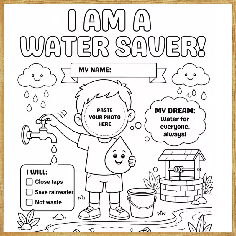 I Am a Water Saver – Colour & Frame Kit