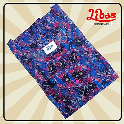 Mystrification BiziLIzi Nighty With Geometric Design All Over From Libas Loungewear - PS495