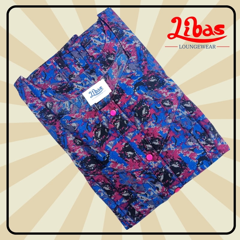 Mystrification BiziLIzi Nighty With Geometric Design All Over From Libas Loungewear - PS495 Mystrification BiziLIzi Nighty With Geometric Design All Over From Libas Loungewear - PS495