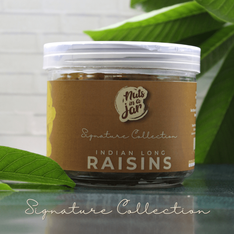 Nuts in a Jar Indian Long Raisins Signature Collection 250 Grams Nuts in a Jar Indian Long Raisins Signature Collection 250 Grams