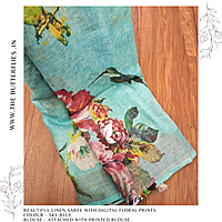 PURE LINEN SAREE  YBRSLIN23112