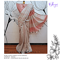 PURE LINEN SAREE YBRSLIN23600