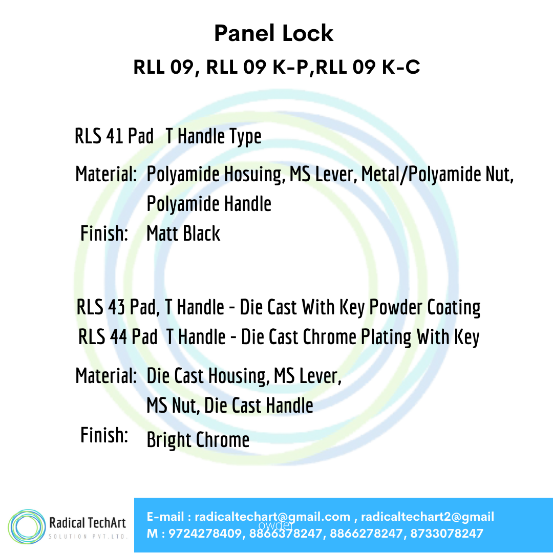 Panel Lock - RLL 09, RLL 09 K-P, RLL 09 K-C