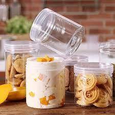 250ml Transparent PET Jar with Lid | 3.25"x2.5"