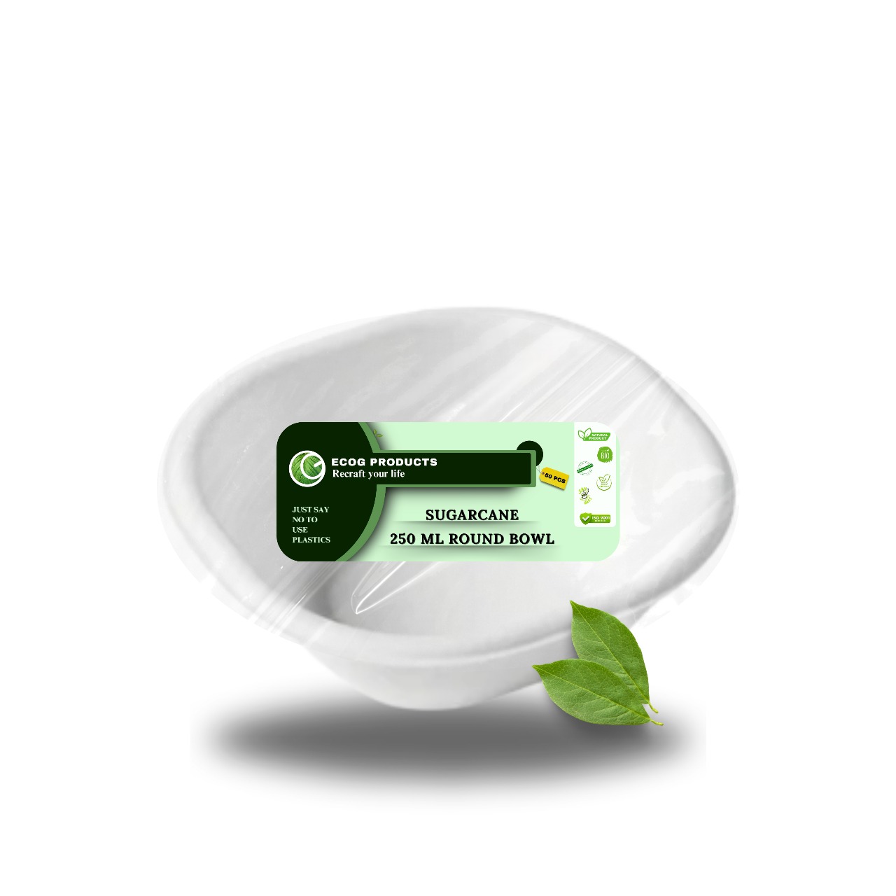 EKOPAK 250ML SUGAR CANE BOWL-25PCS EKOPAK 250ML SUGAR CANE BOWL-25PCS