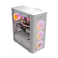 Ant Esports 250 Air ARGB ATX Mid Tower Case – White | 4 Fans | Tempered Glass
