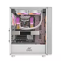 Ant Esports 250 Air ARGB ATX Mid Tower Case – White | 4 Fans | Tempered Glass