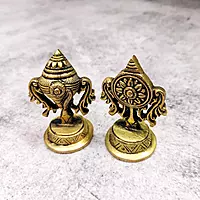Brass Shanku Chakra Decor Set