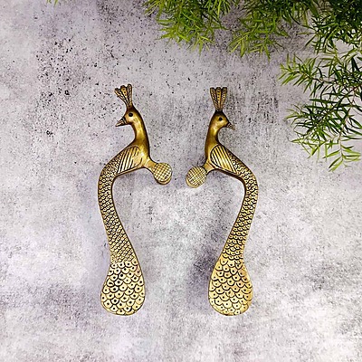 Brass Door Handle Set - 10 inch Height | Elegant Brass Door Handle Set for Home Decor