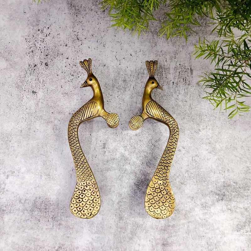 Brass Door Handle Set - 10 inch Height | Elegant Brass Door Handle Set for Home Decor