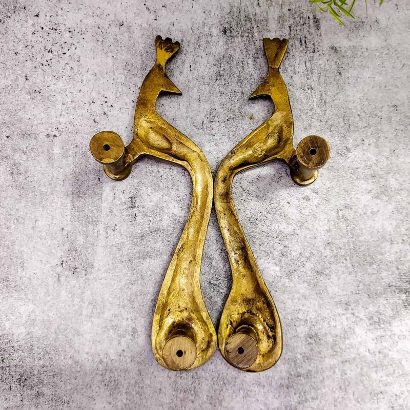 Brass Door Handle Set - 10 inch Height | Elegant Brass Door Handle Set for Home Decor