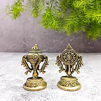 Brass Shanku Chakra Decor Set