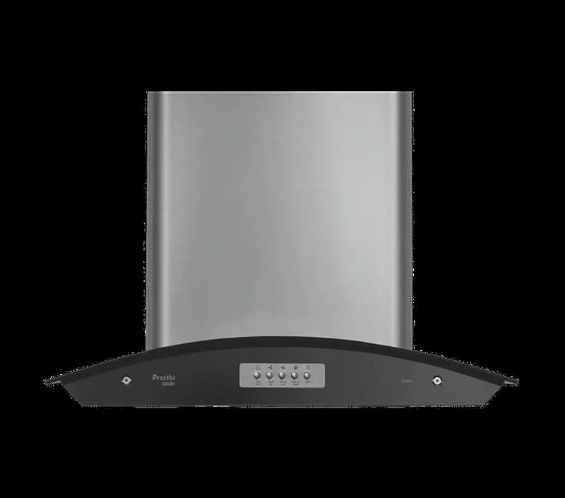 Preethi Alcor KH 205, 3 Speed Chimney with 1200 m3/hr Suction, 60cm , 180 W, 2x Baffle Filter