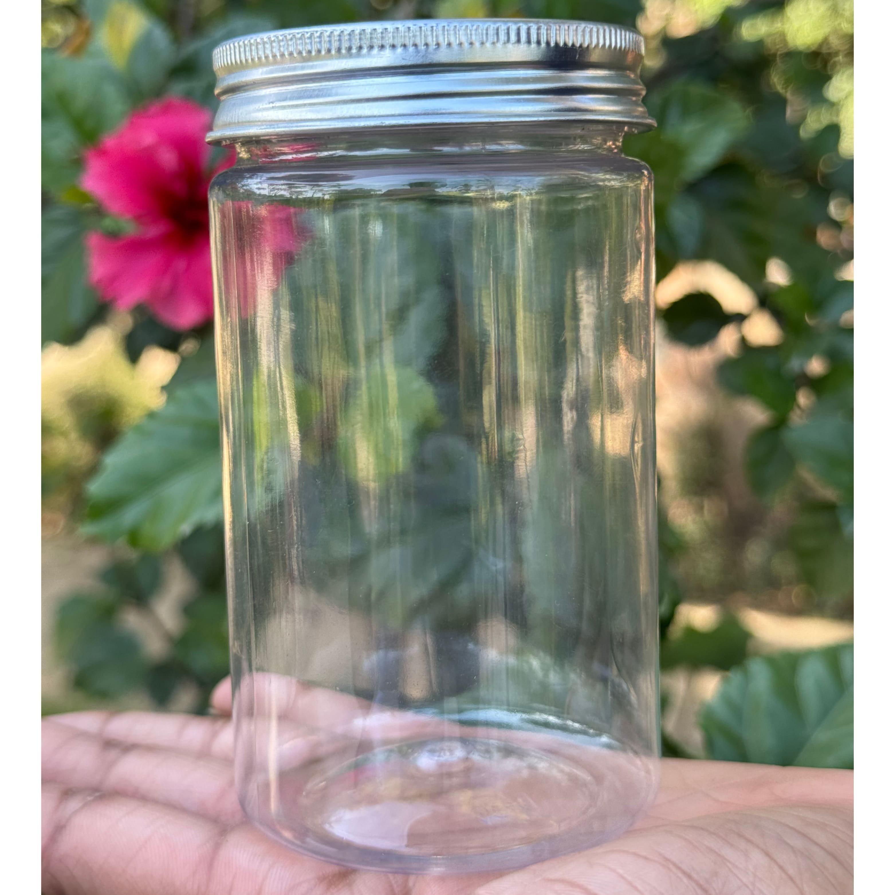 350ml Round PET Jar + 63mm Aluminium SILVER Cap 350ml Round PET Jar + 63mm Aluminium SILVER Cap