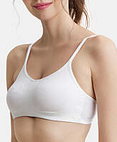 Jockey Wirefree Non Padded Super Combed Cotton Elastane Stretch Full Coverage Beginners Bra with Adjustable Straps SS 12