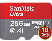 SanDisk Ultra 256GB microSDXC UHS-I, 150MB/s R, Memory Card, 10 Y Warranty, for Smartphone