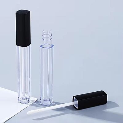 Lipstick - SQUARE - Black Cap - 3.2ml - Tall Container - Acrylic Lipstick - SQUARE - Black Cap - 3.2ml - Tall Container - Acrylic