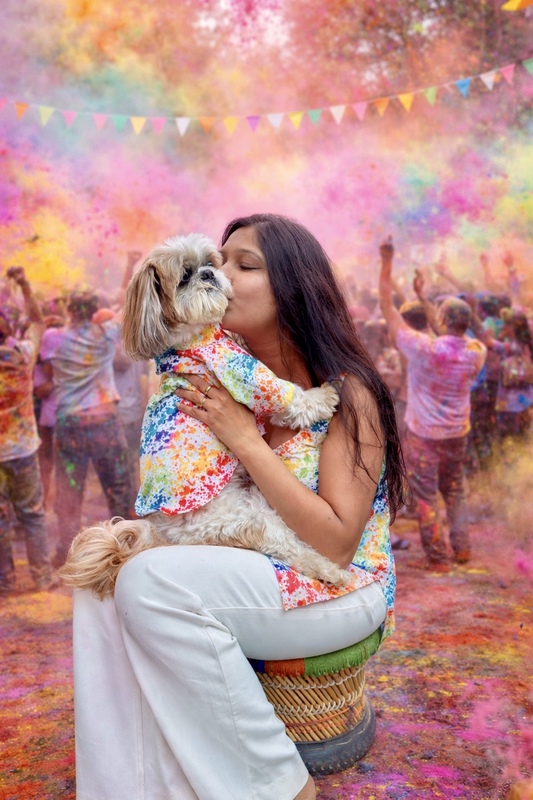 Twinning Mom & Furbaby Holi Kurta