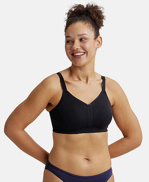 JOCKEY Wirefree Non Padded Super Combed Cotton Elastane Stretch Full Coverage Minimizer Bra ES27