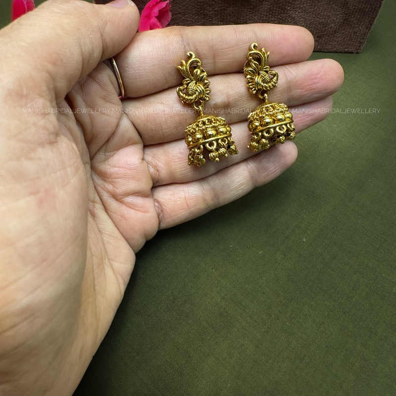 Small Peacock Jhumkas