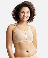 JOCKEY Wirefree Non Padded Super Combed Cotton Elastane Stretch Full Coverage Minimizer Bra ES27