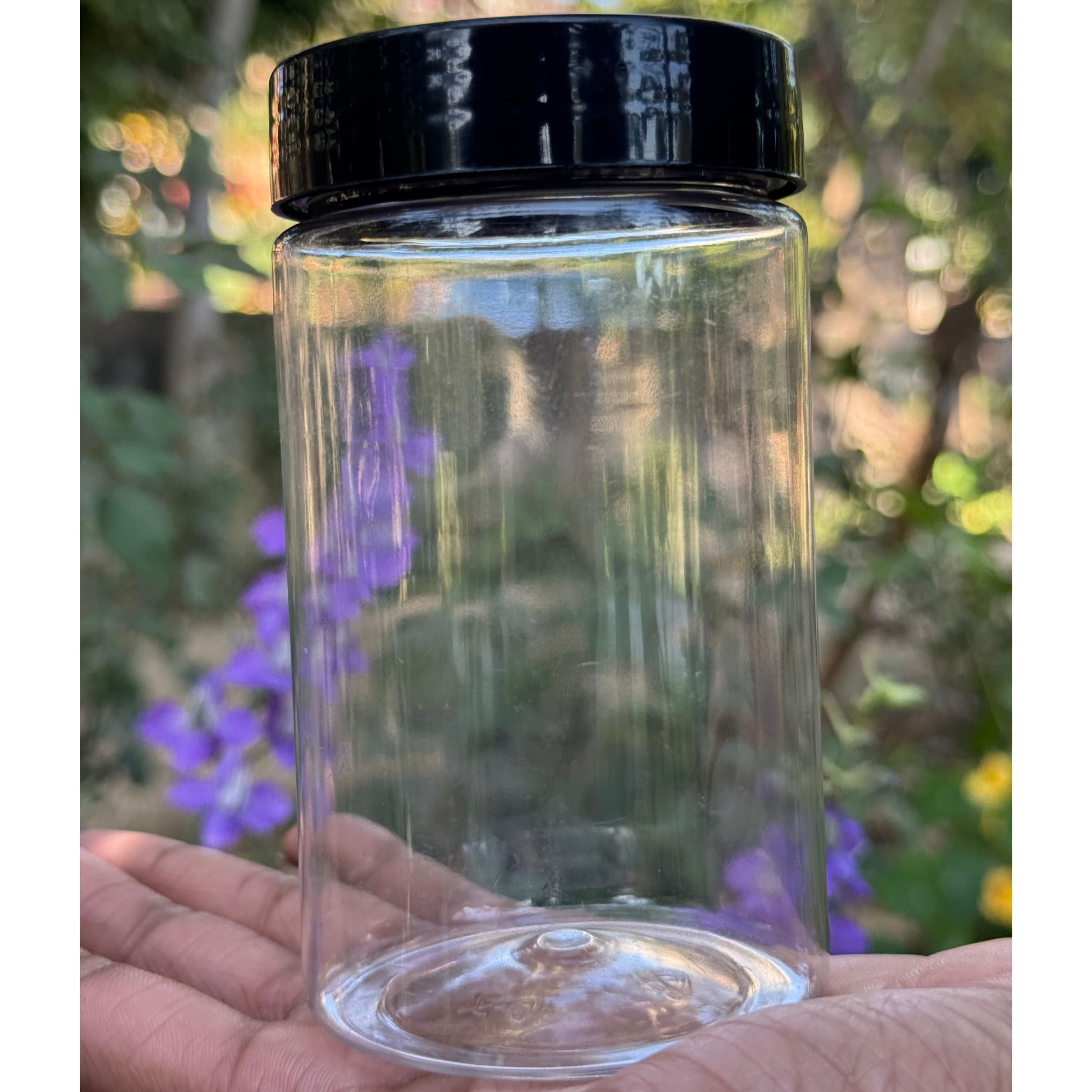 350ml Round PET Jar + 63mm Plastic Black Cap 350ml Round PET Jar + 63mm Plastic Black Cap