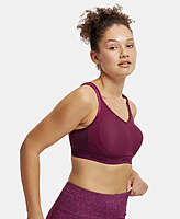 JOCKEY Wirefree Non Padded Microfiber Elastane Stretch Full Coverage Sports Bra with StayDry Treatment MI11