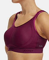 JOCKEY Wirefree Non Padded Microfiber Elastane Stretch Full Coverage Sports Bra with StayDry Treatment MI11